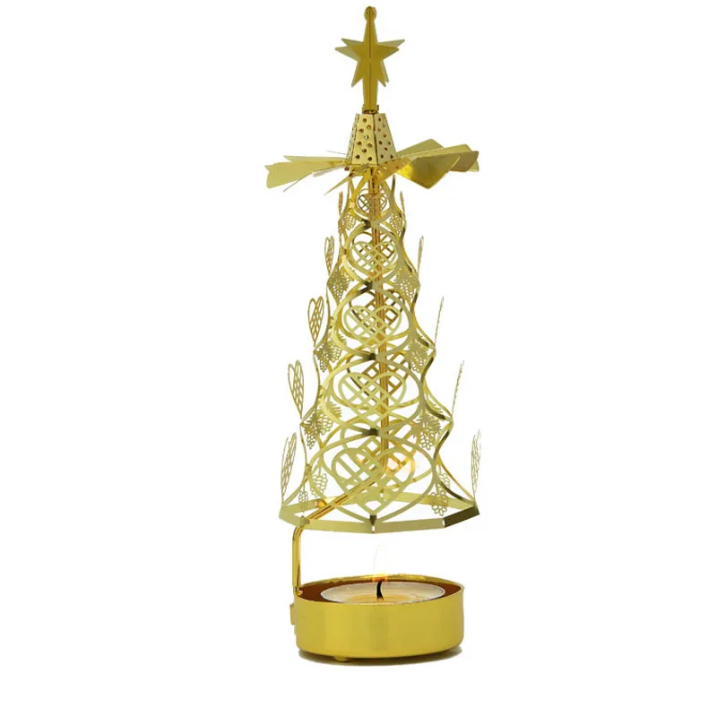 Креативный декоративный подсвечник миниатюрная модель Настольный с вращающимся