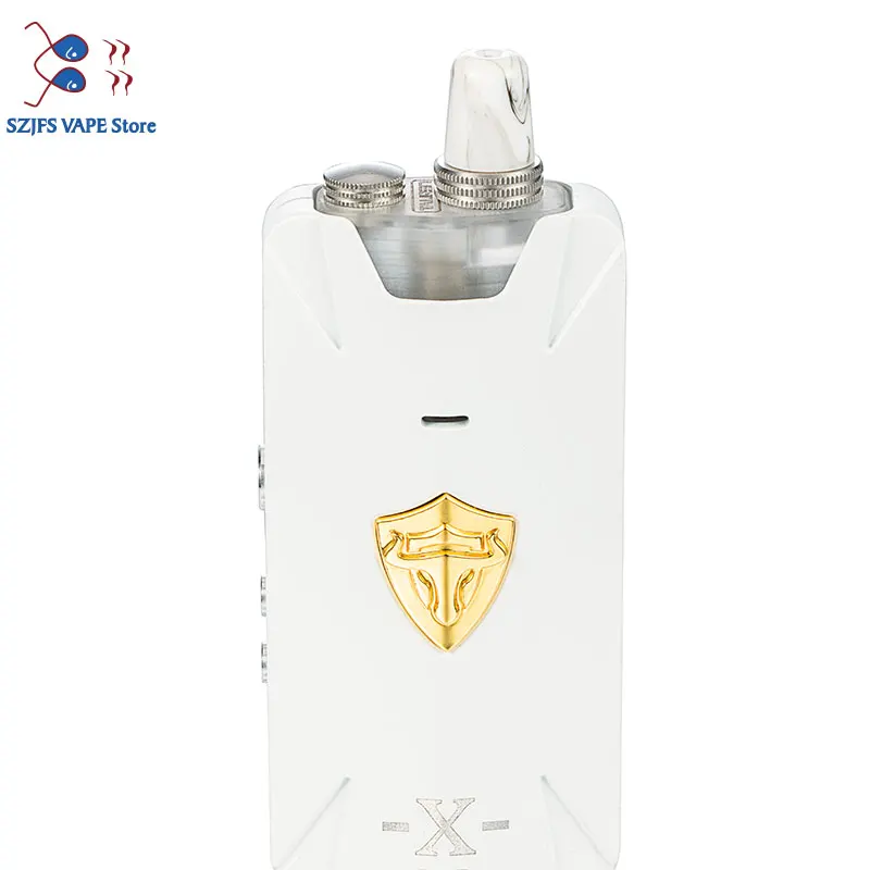 Горячая Телец X Pod-Сетчатая катушка комплект djustable воздушный поток RBA pod система 2 мл 1000 мАч 25 Вт pod mod комплект Vaping Vape Танк vs THC RDA rdta - Цвет: Черный