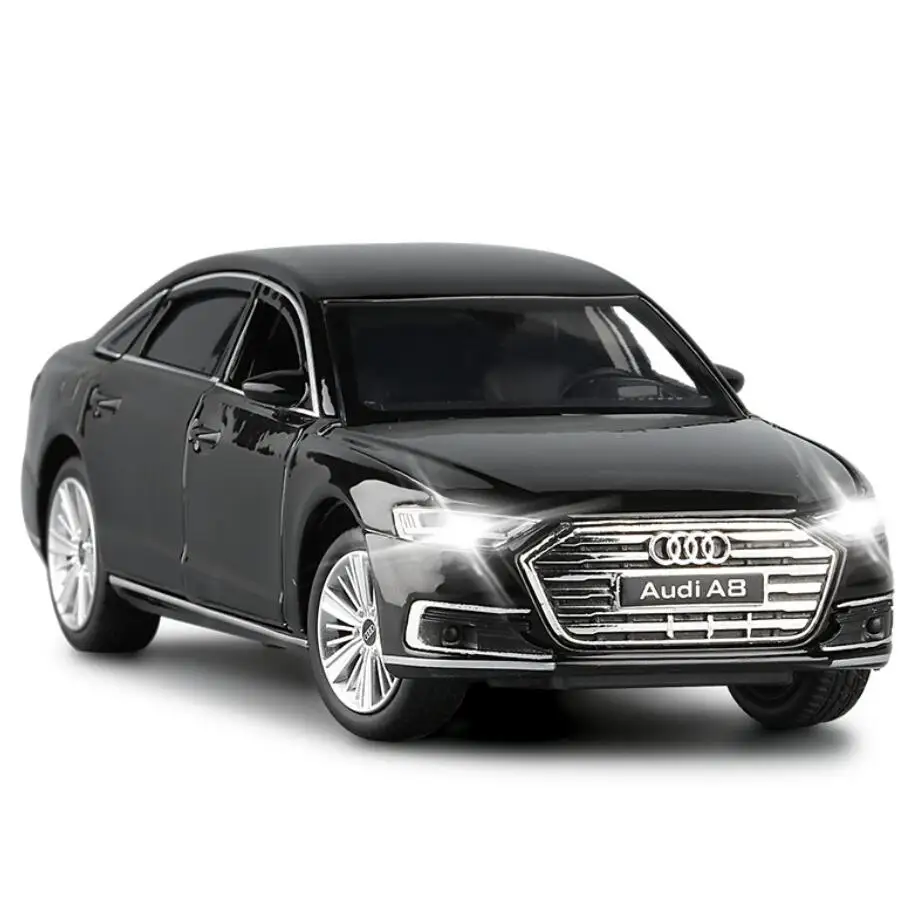 1:32 Масштаб литья под давлением металлическая игрушка Audi A8 модель звук и
