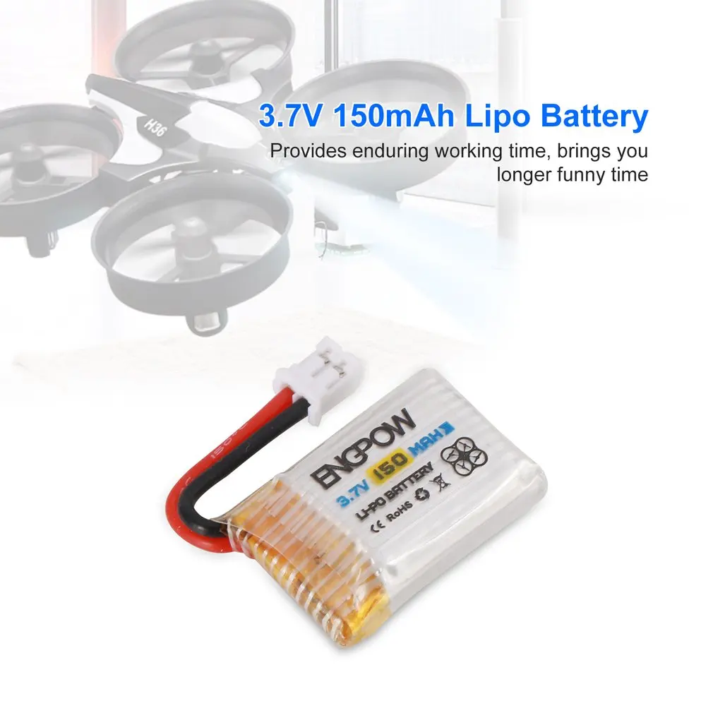 2020 6 шт Engpow 3 7 V 150mAh 1S перезаряжаемая Lipo батарея мини PH2.0 разъем для H36 RC Дрон