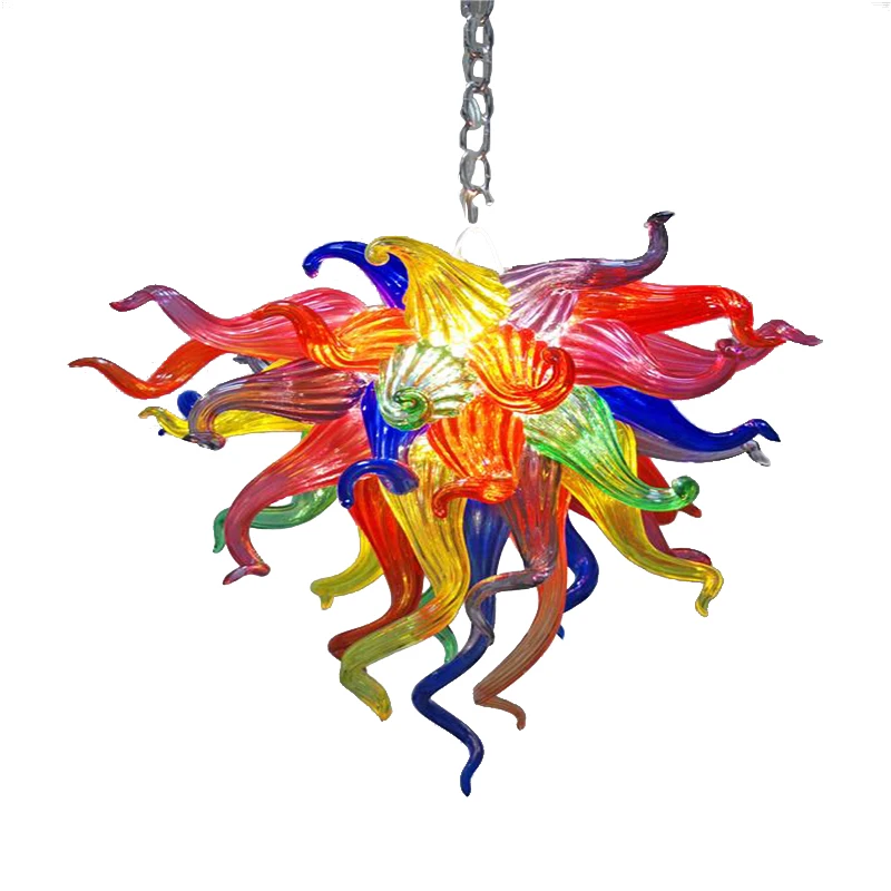 

Modern Hot Sale Fixture Multi Color Glass Chandelier Lighting LED Hand Blown Glass Chandeliers for Indoor Home Decoration