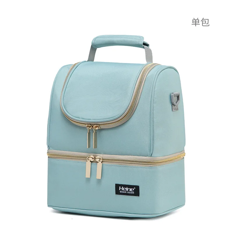 Blue Set Изоляционная сумка для грудного молока, охладитель для молокоотсоса, для хранения, рюкзак для беременных, двойной слой, свежая бутылочка для кормления, Офисные Сумки для мам - Цвет: Blue Set