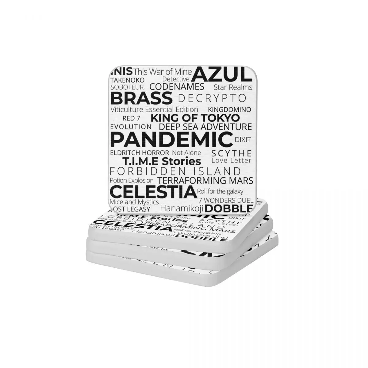 

Board Game Lovers Diatomite Square Round Shape Coaster Resistant Water Cup Bonsai Mat Soap Toothbrush Pad Wholesale 10x10cm