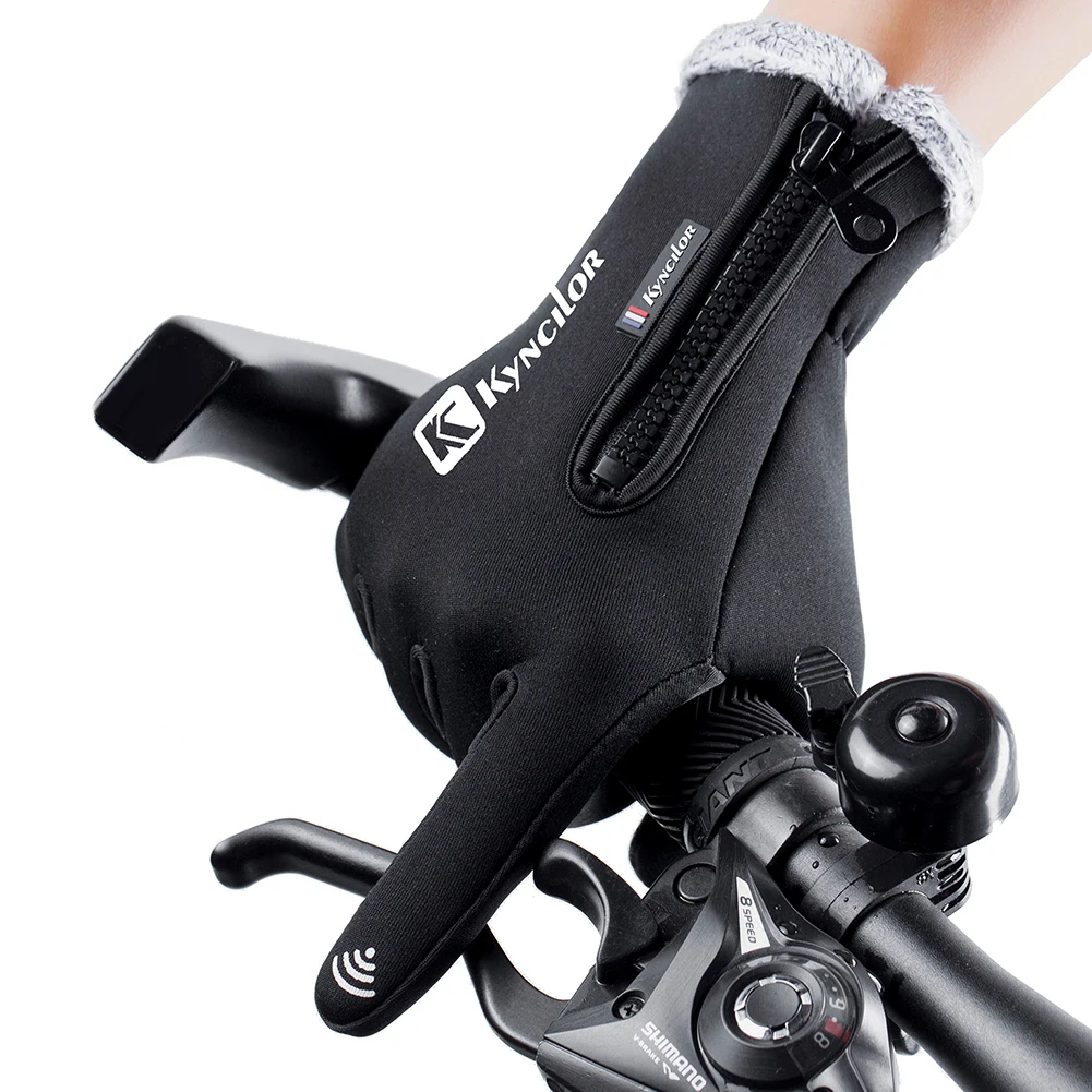 

Unisex Touchscreen Gloves Winter Cycling Outdoor Camping Hiking Motorcycle Gloves w/ Fleece Lining Sports Full Finger Gloves