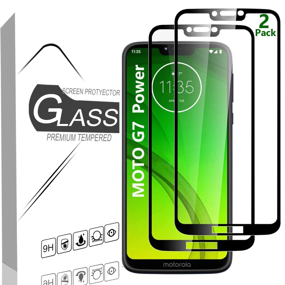 Закаленное стекло для защиты экрана с полным покрытием Moto G6 G7 G8 Power Plus Play E6 E5 G Stylus 2