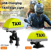 1pcs handlebar usb rechargeable taxi sign light indicator decoration for motorcycle bike electric scooter handlebar lamp