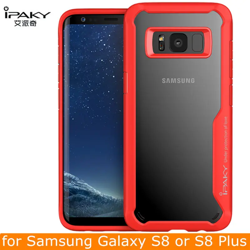 

For Samsung S8 Plus Case iPaky Note 9 Silicone Acrylic Hybrid Shockproof Transparent S9 S10 Case for Samsung Galaxy S10 Case