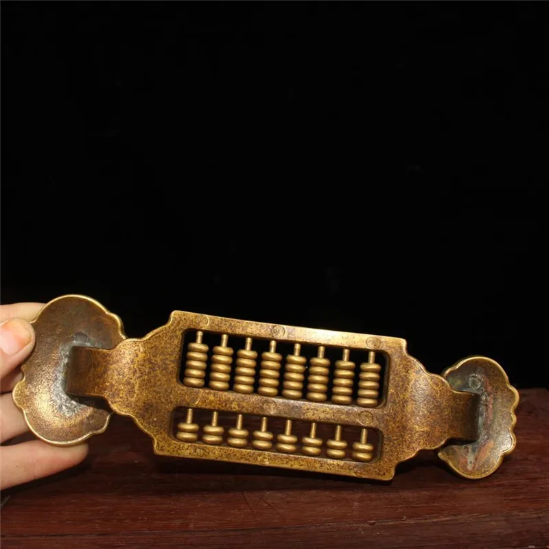 Китайская старая медная статуя счеты из чистой меди |