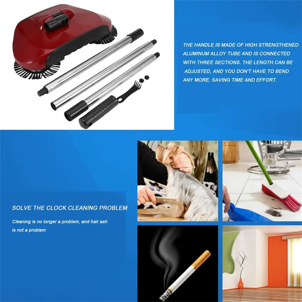 Нержавеющая сталь подметальная машина нажимная волшебная ручка для совка метлы