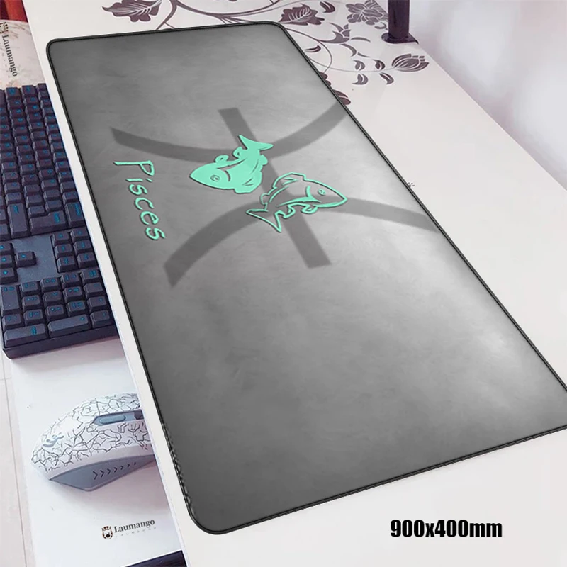 

Pisces Mouse Mats Pc Mat Large Desk Pad Gaming Accessories The Zodiac Gamer Keyboard Mause Laptop Office Carpet Mousepad Xxl Hot