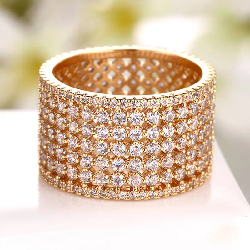 Кристалл Циркон кольцо Личность цилиндрические кольца медь кубический цирконий