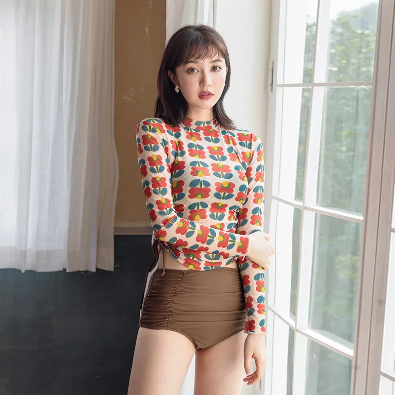 Рашгард купальник женский Двухсекционный бикини костюм спортивный купальный 2019