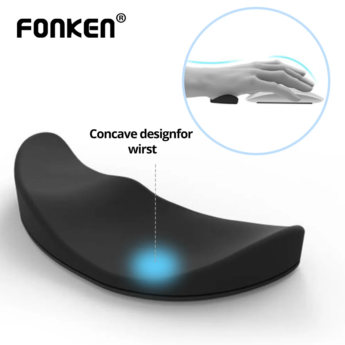 Ergonomic Handguard Mouse Pad G80 Silicon Gel Non-Slip Streamline Wrist Rest Support Mat Computer Mousepad For Office Gaming PC |