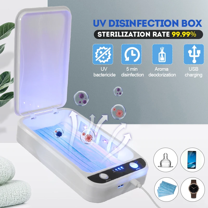 (24 часа в сутки) 5V UV светильник телефон стерилизатор коробка ювелирных изделий