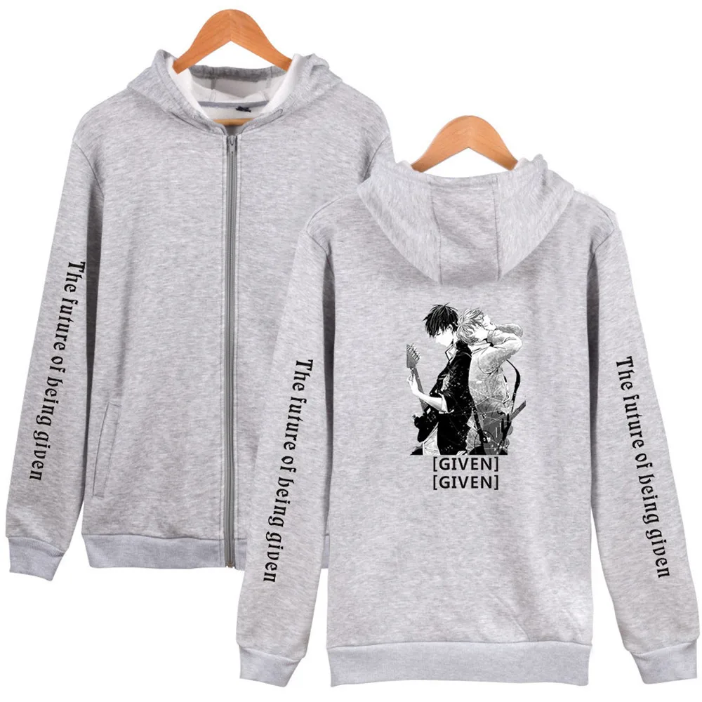 

Given Zipper Jackets Hoodies Sweatshirts Anime Given Manga Music Mafuyu Print Long Sleeve Autumn Warm Men Women Tops