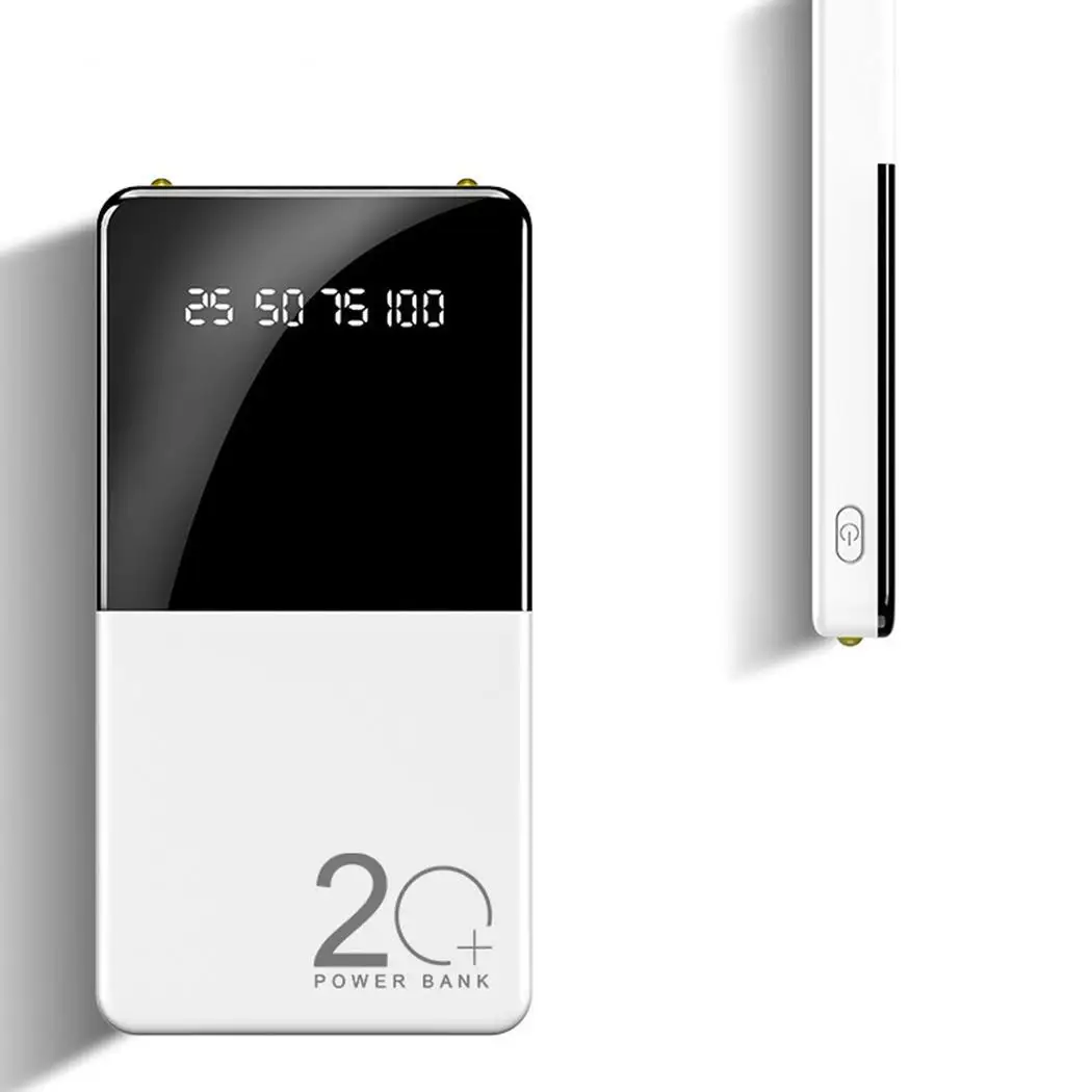 Портативное зарядное устройство 20000 мАч внешний повербанк для зарядки Xiaomi Mi 8 iPhone