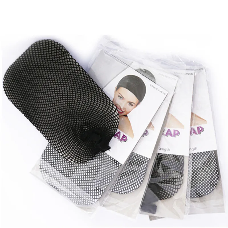 Лидер продаж сетка для волос хорошего качества Плетеный черный парик шапочка