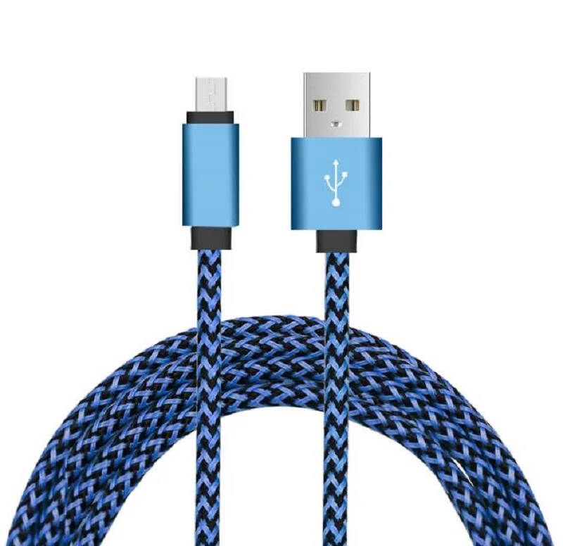 10 шт./лот 2A нейлоновый кабель Micro USB для мобильного телефона Xiaomi huawei LG Быстрый