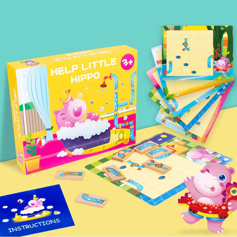 Детская образовательная головоломка деревянные бегемотические головоломки для