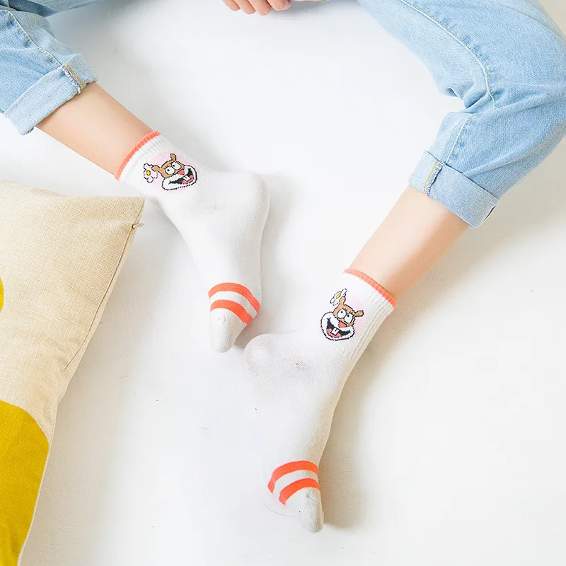 Модная одежда с героями мультфильма Милые короткие носки женские Харадзюку
