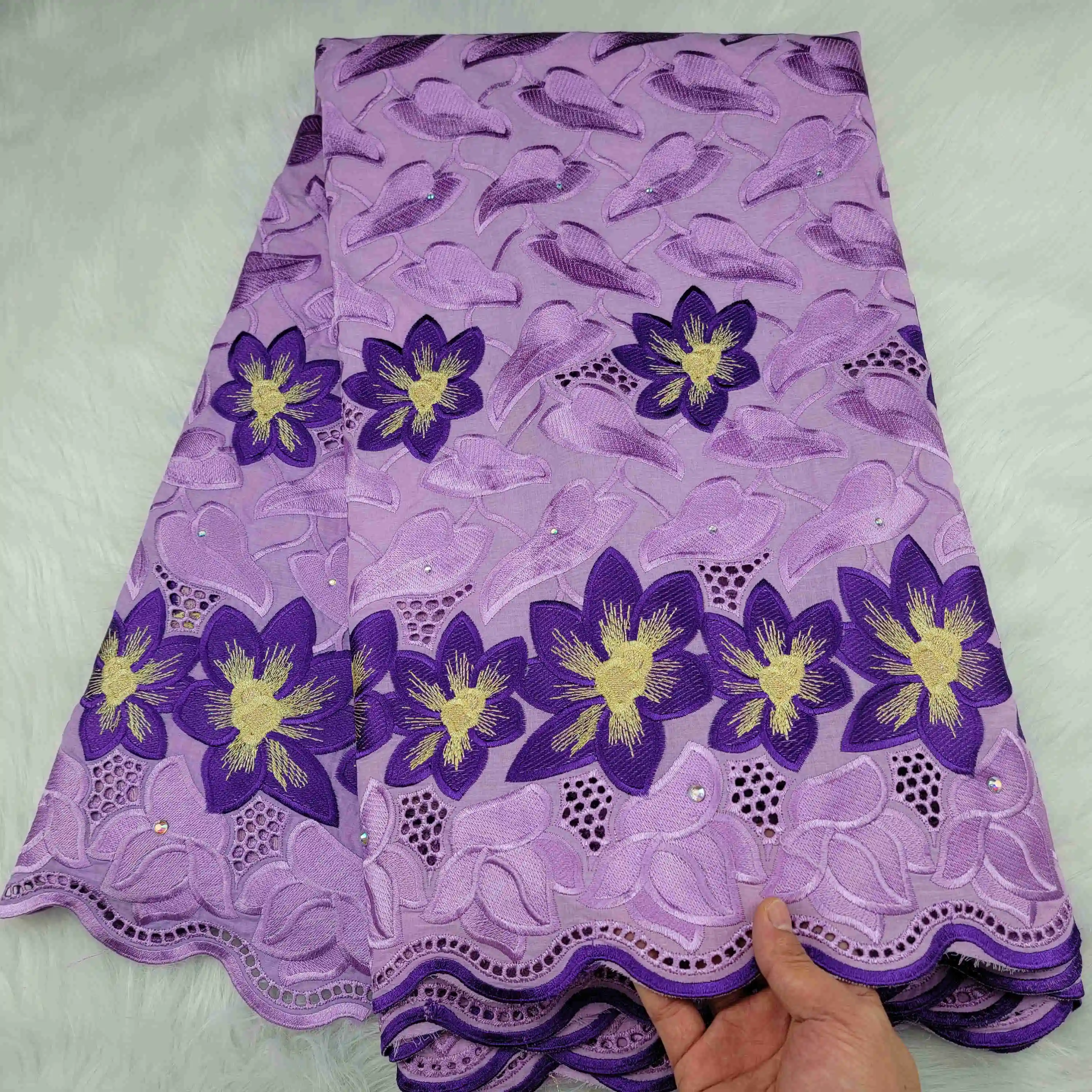 Ткань из Дубая 100% хлопковое кружево швейцарская вуаль в Швейцарии африканские