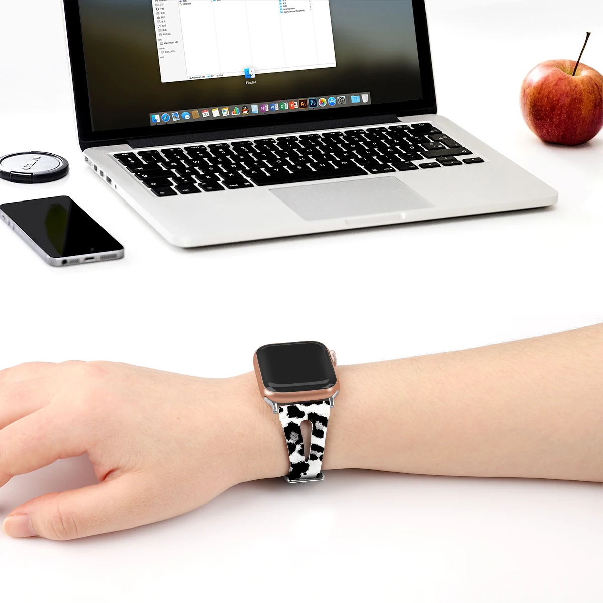 

Replacement Band for Apple Watch Band 38mm 44mm 40mm 42mm Leather Strap Bands for Iwatch Bracelet 83010