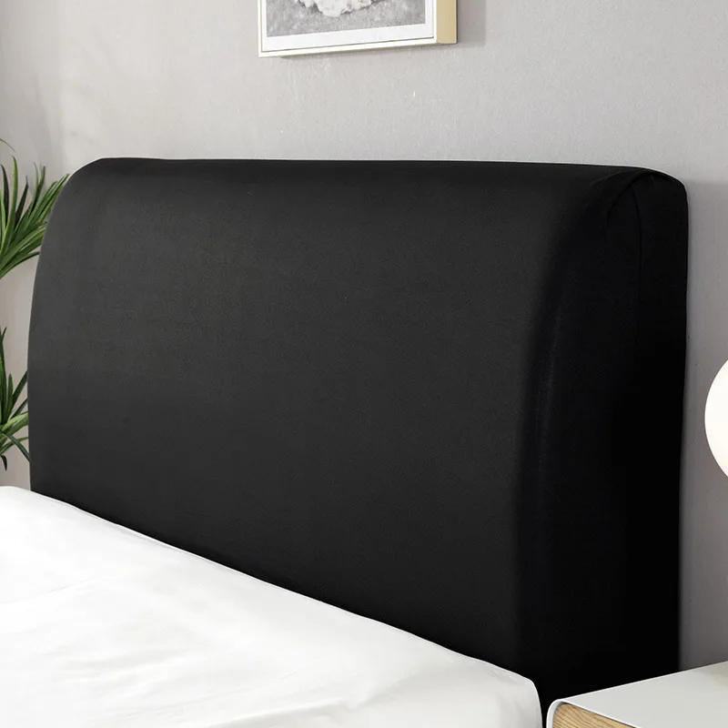 Plush Bed Head Cover Solid Color High Elasticity All-inclusive Back Protection Dust Headboard For Home | Дом и сад