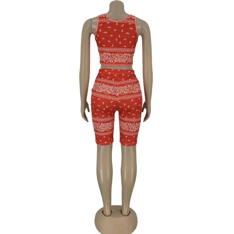 

ZKYZWX Sexy Plus Size 2 Piece Set Women Tracksuit Summer Clothes Crop Top Biker Shorts Suits Lounge Wear Outfits Matching Sets