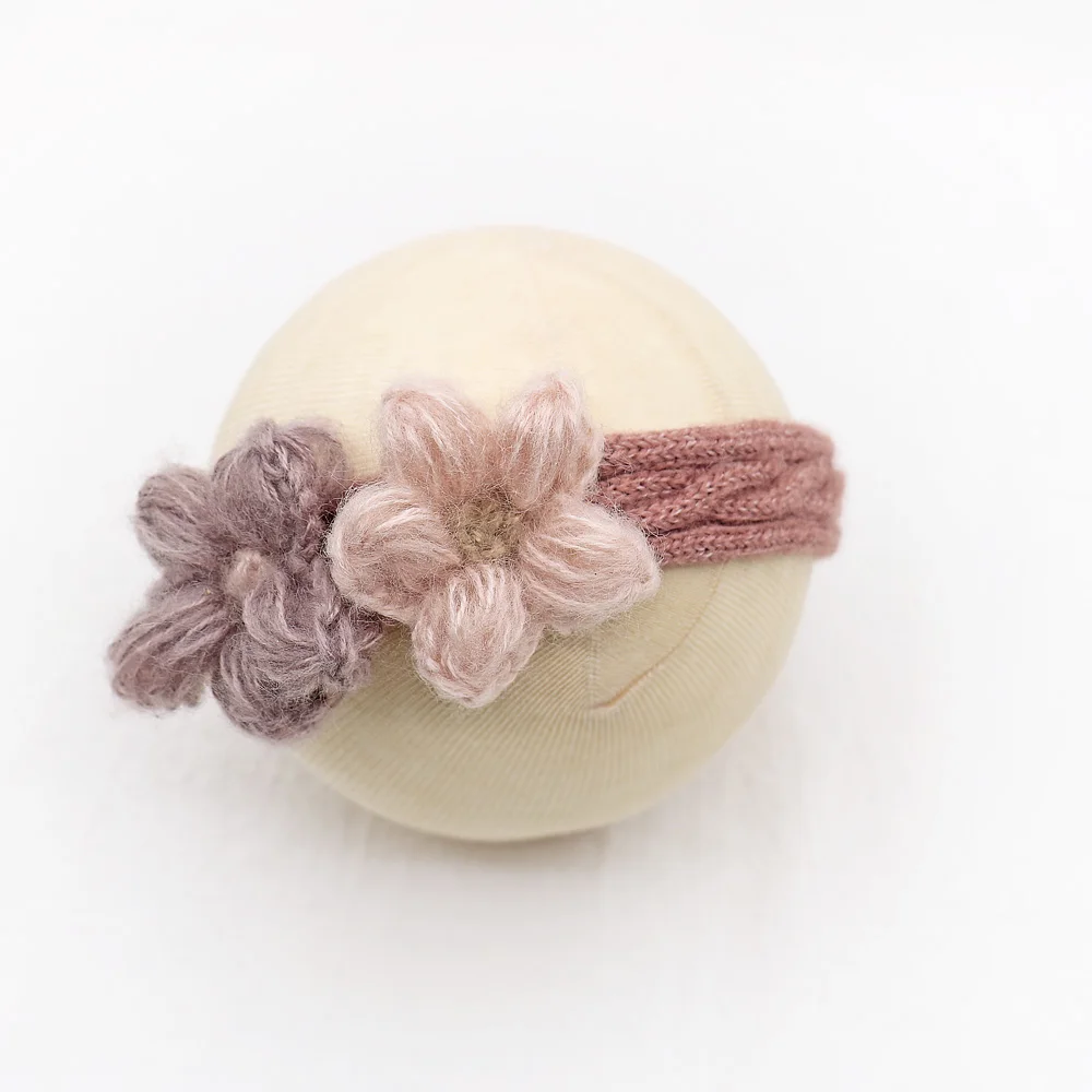 

Newborn Toddler Infant Headbands Baby Girls HairBand Elastic Headband Cute Knitted Wool Flowers Bandanas Hair Band Accessories