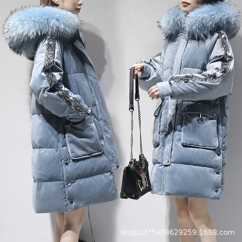 Пуховик зимняя женская парка пуховик плюс размер ультра светильник куртка