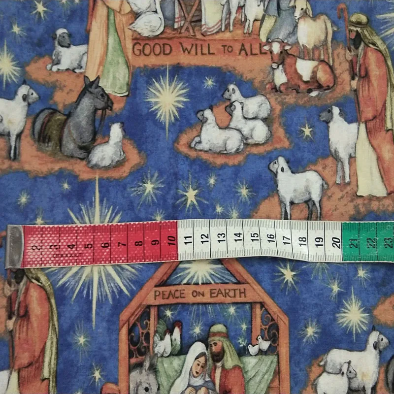 Viaphil 100% хлопчатобумажная ткань новый принт Христос Иисус библейская история для