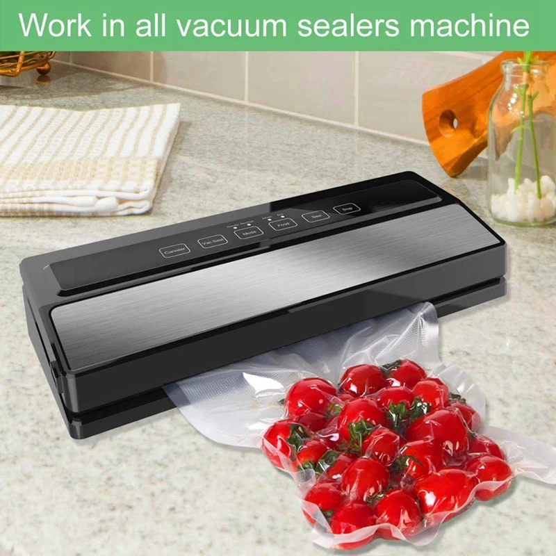 

Food Vacuum Bags,Vacuum Sealer Bags for Vacuum Sealer Machine, Vacuum Food Sealer Embossed Bags 25 x 35 cm, Pack of 100