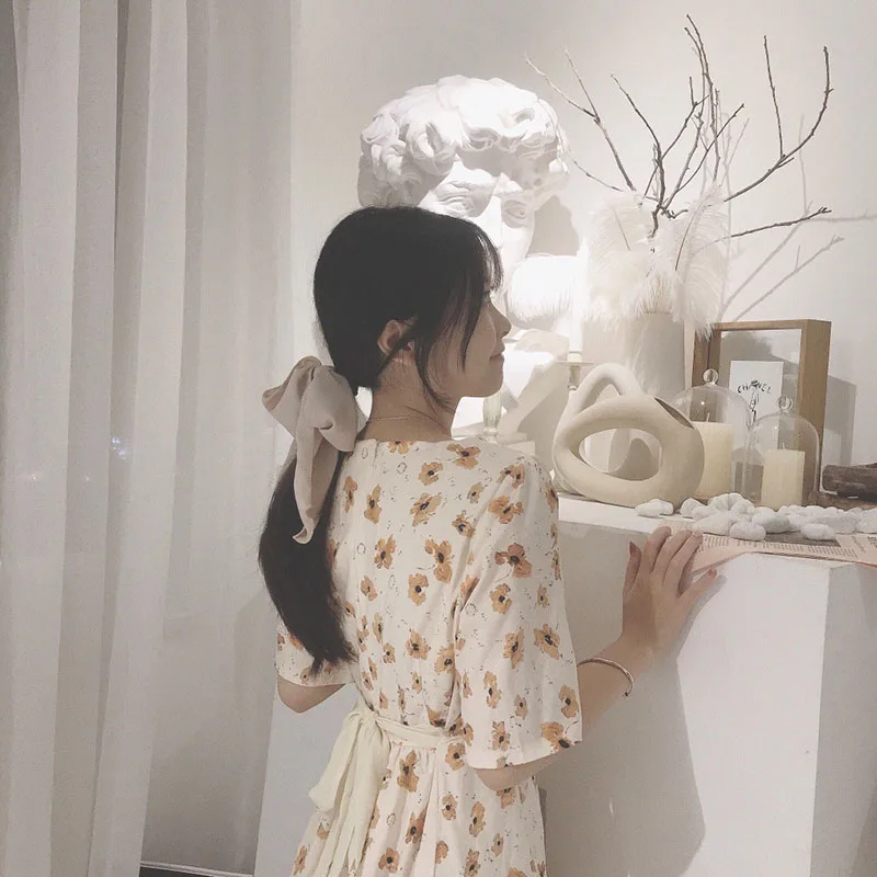 Корейский бант для волос Kawaii Цветочная Корона женские резинки распродажа