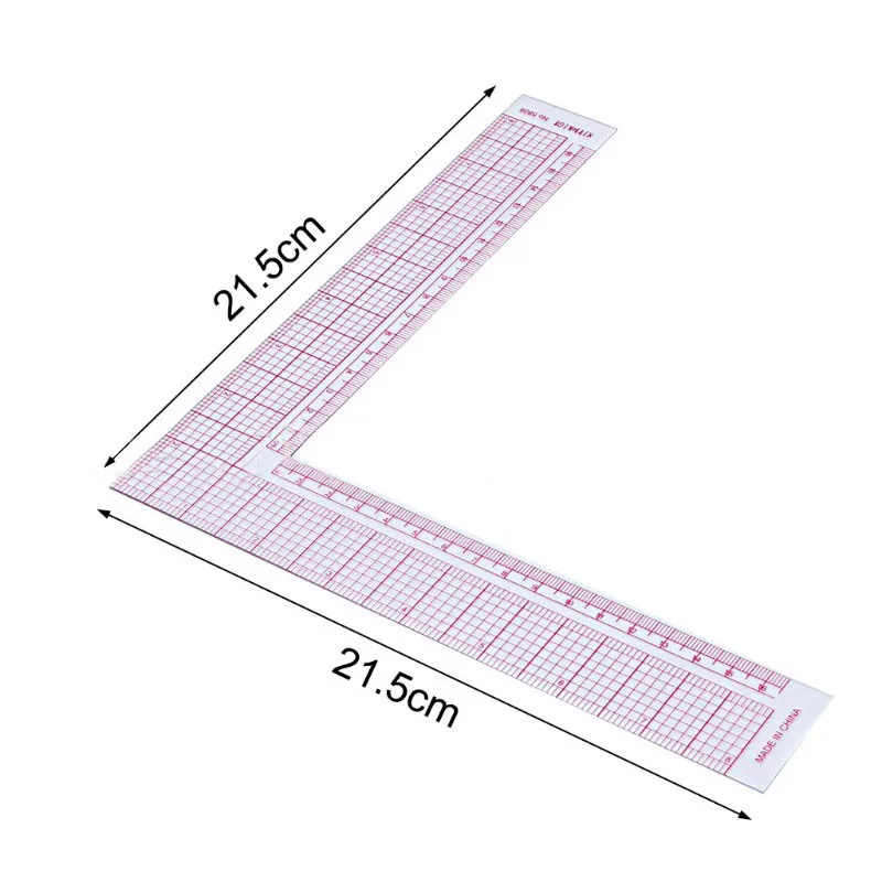 1Pcs Drawing Supplies Plastic L Shape Right Angle Craft Scale Rule Multi-function Quilting Ruler Sewing Patchwork Tool | Дом и сад