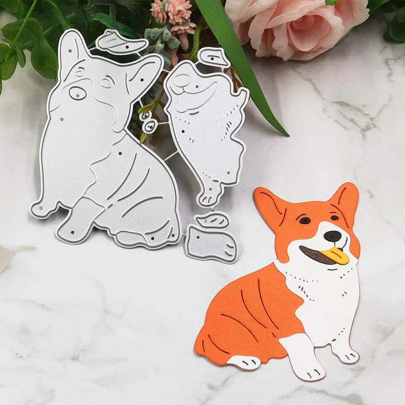 Металлические штампы Corgi Dog для домашних животных рукоделия скрапбукинга