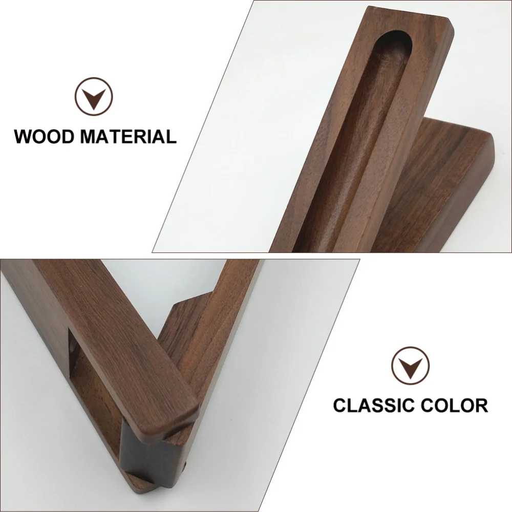

1Pc Wooden Stationery Box Elegant Single Pen Case Office Pen Box (Coffee)