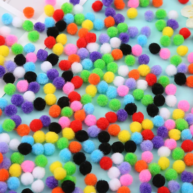 1000 шт. 10 мм Мини Мягкие помпоны пушистые плюшевые для дома свадебные аксессуары |
