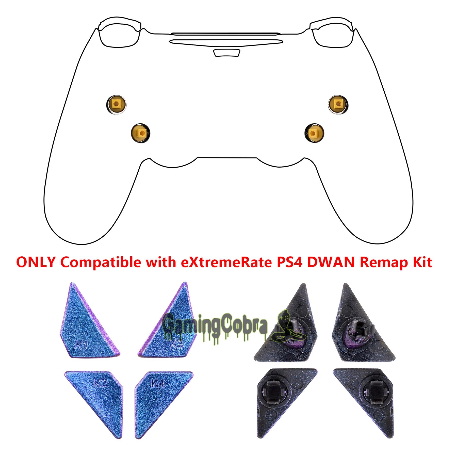 Экстремальные глянцевые пуговицы-хамелеоны фиолетового и синего цвета для