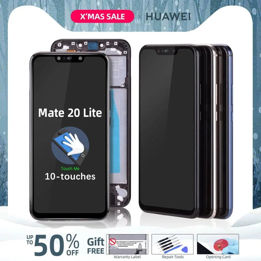 Дисплей для HUAWEI Mate 20 Lite SNE-LX1 LCD в сборе с тачскрином SNE LX1 черный