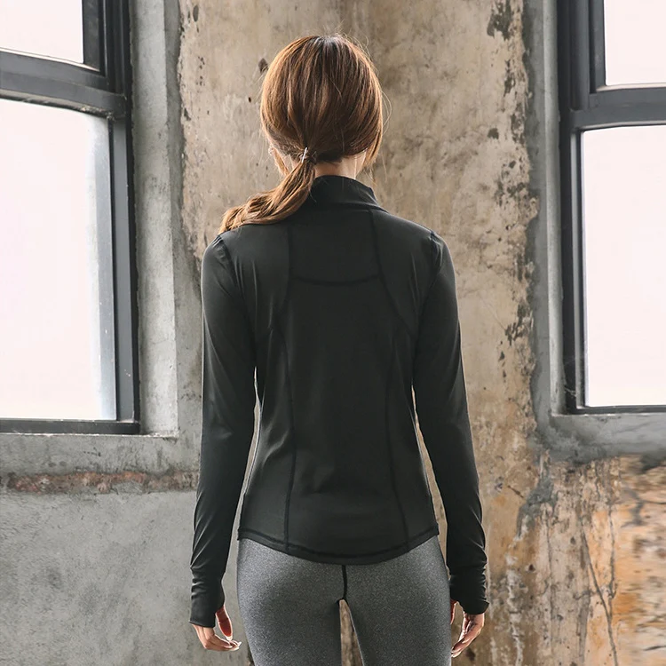 Новинка одежда для фитнеса 3 цвета женские куртки бега быстросохнущие с длинным