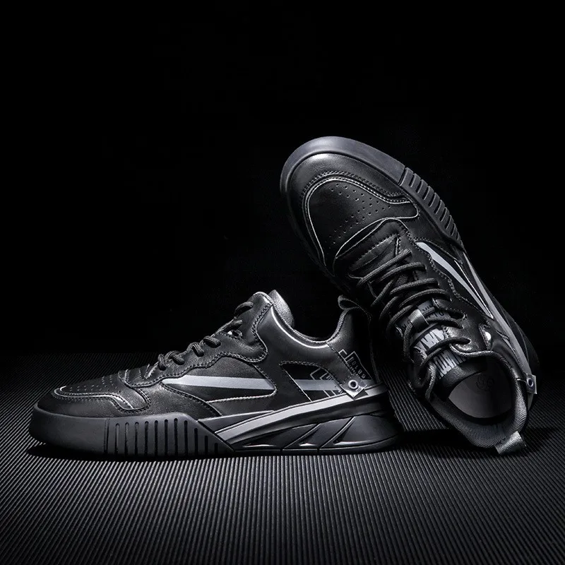 Кроссовки мужские из натуральной кожи спортивная обувь резина Нескользящие для