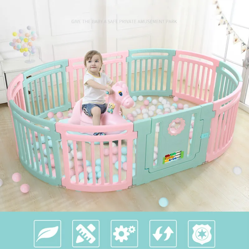 Kids round creative fence toddler games safety protective baby playpen for playing ball toy pool