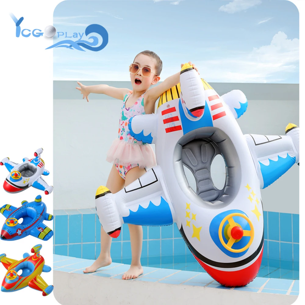 Новинка детское летнее утолщенное кольцо для плавания в самолете Надувное