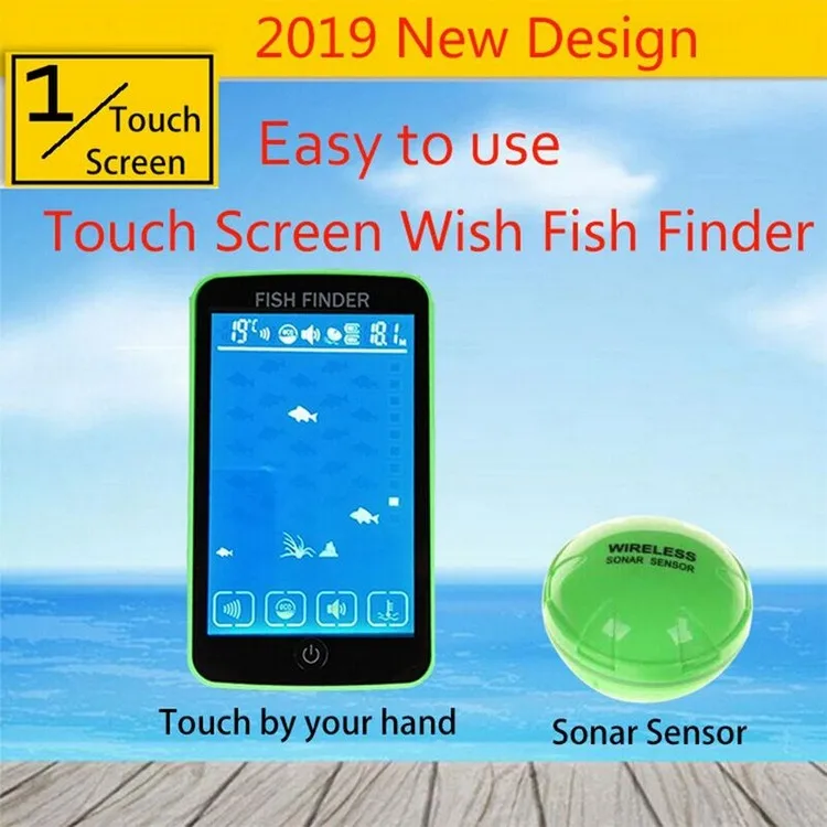 Беспроводной прибор для обнаружения эхолокатор с сенсорным экраном переносной