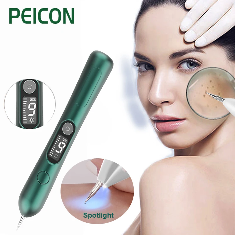 

Portable Beauty Equipment Skin Tags/Moles/Dark Spots Remover Pen with 9 Gears LCD Display Home Use