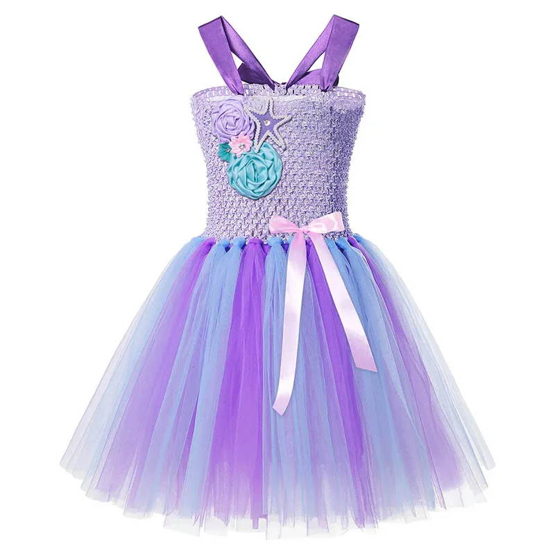 Платье для девочки маленькая Русалочка Ариэль Летнее Детское бальное