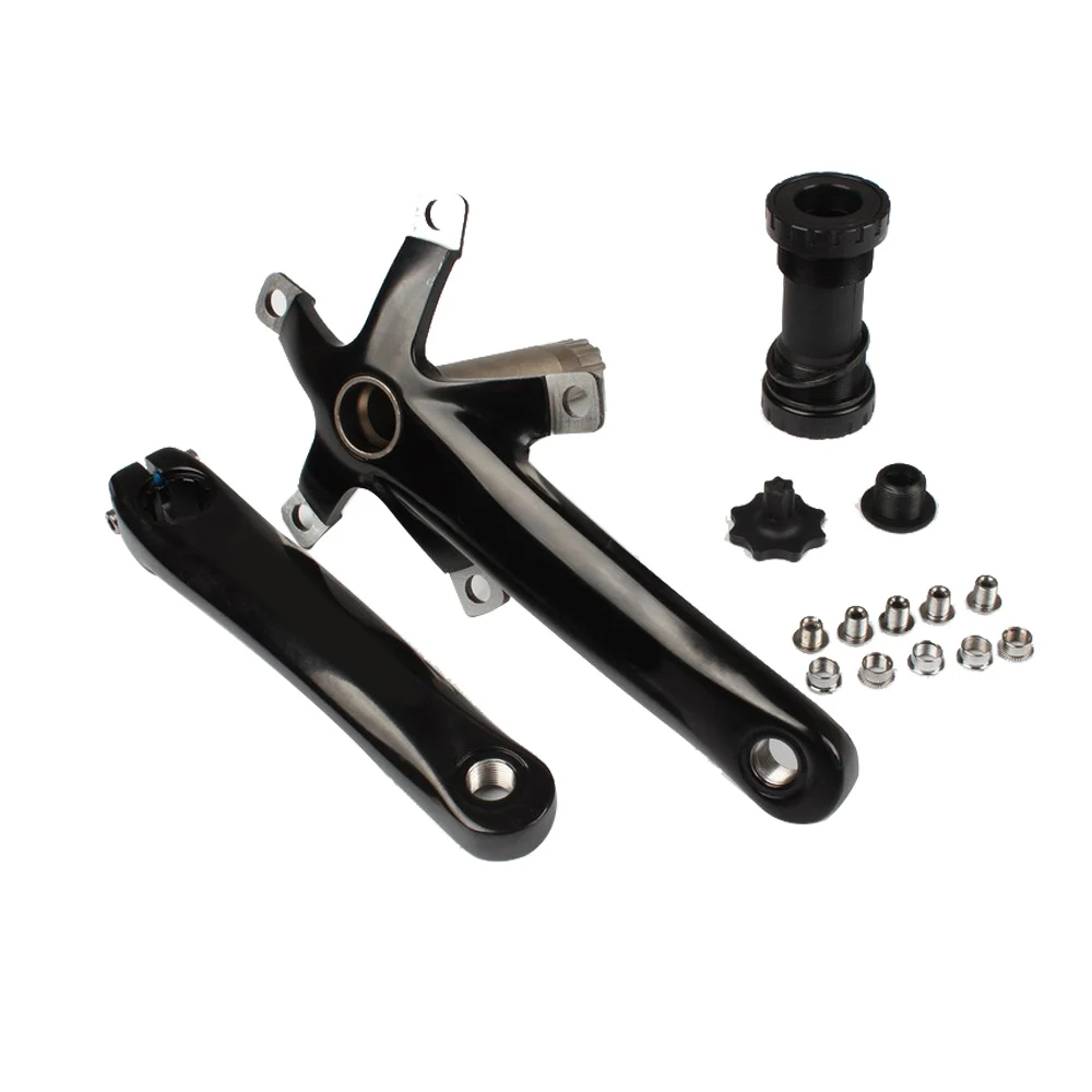

1set Bike Crankset Aluminum Alloy with Bottom MTB Bicycle Hollow Crank for Chainring 130BCD Mountain Bike Cyling Accessories