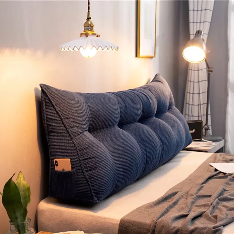 

Подушка в скандинавском стиле, простая прикроватная длинная подушка, съемная моющаяся Вельветовая длинная подушка, подушка для кровати, ди...