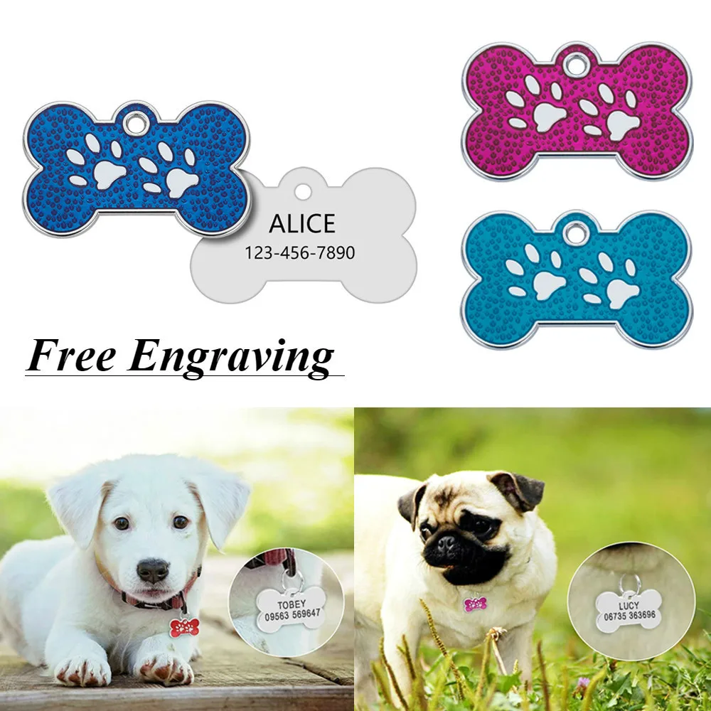 Персонализированные идентификационные бирки для питомцев с гравировкой