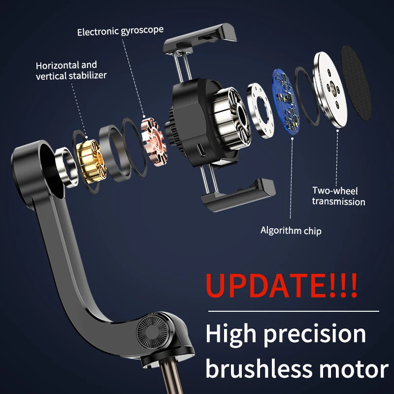 S1: одноосевой ручной шарнирный стабилизатор бесщеточный Штатив для телефона